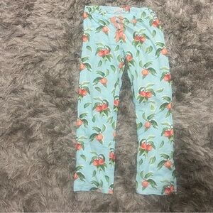 P.J. Salvag women blue peach print drawstring waistline pyjama pants. Size S.